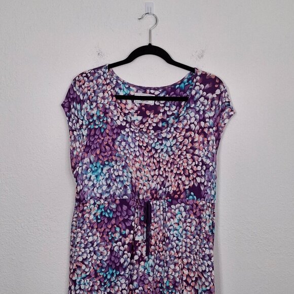 Carole Hochman Heavenly Soft Nightgown & Robe Set Sz PL Maxi floral Boho Artsy - Picture 5 of 16